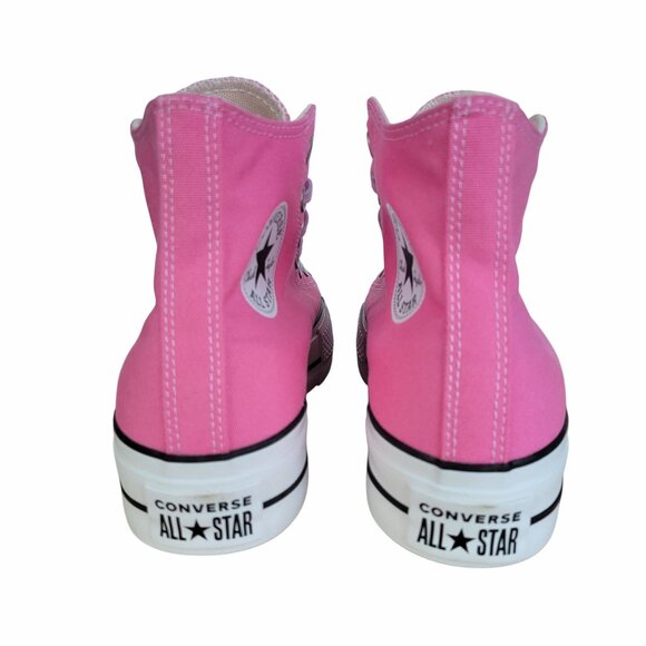 Converse Chuck Taylor Lift Hi Canvas Sz 9 Womens Shoes Sneakers Pink A08216F New - Picture 4 of 9